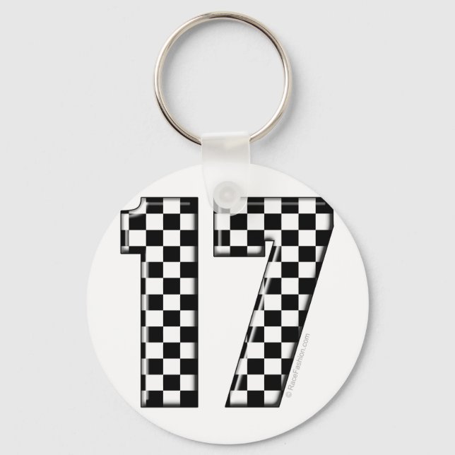 auto racing number 17 key ring (Front)