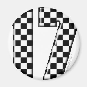 auto racing number 17 magnet