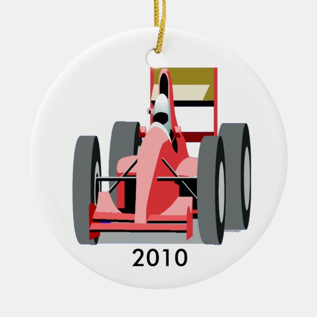 Auto racing Ornament (Front)