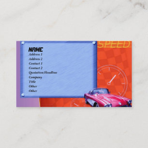 Auto Racing Profile Card