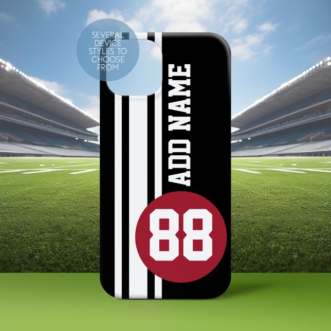 Auto Racing Stripes with custom number and name Case-Mate iPhone Case (Personalized Phone Case with A sporty Design)