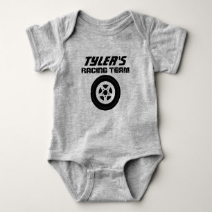Auto racing theme baby romper bodysuit for boy
