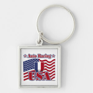 Auto Racing USA Key Ring