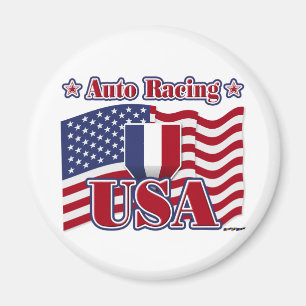 Auto Racing USA Magnet