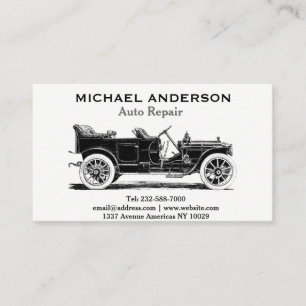 Auto repair and car dealer business card