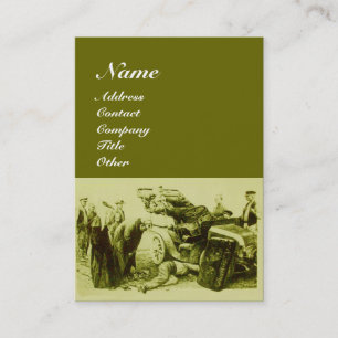 AUTO REPAIR- AUTOMOTIVE ,green red Business Card