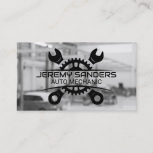 Auto Repair Bay Mechanic Wrench Car Service Business Card