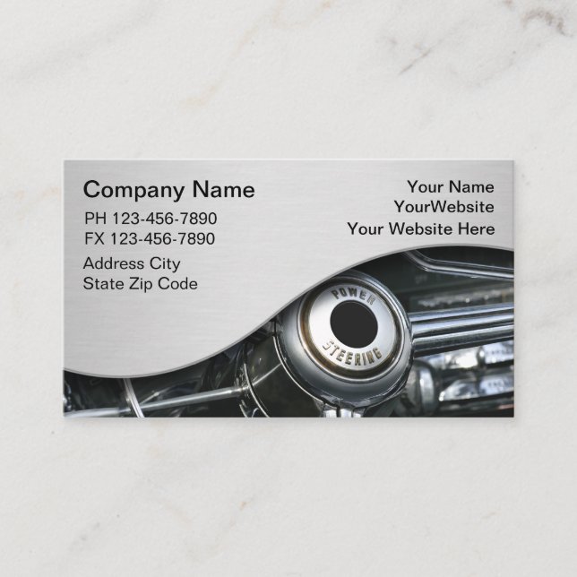 Auto Repair Business Cards (Front)