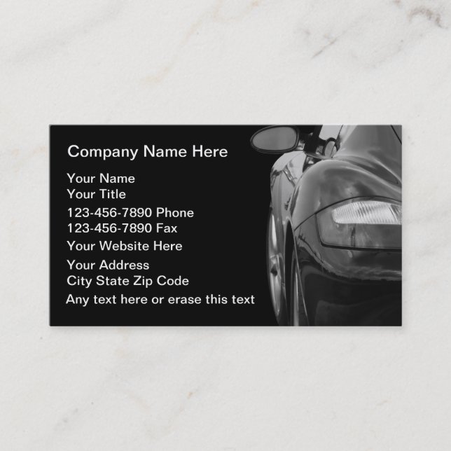 Auto Repair Business Cards (Front)