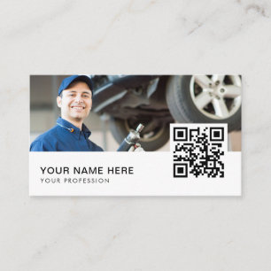 auto repair business cards QR Code