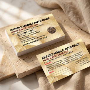 Auto Repair & Car AC Specialist Custom Logo Metal  Business Card