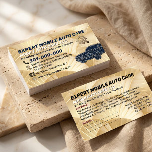 Auto Repair & Car AC Specialist Metal Aluminium  B Business Card