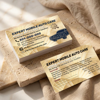 Auto Repair & Car AC Specialist Metal Aluminium B Business Card