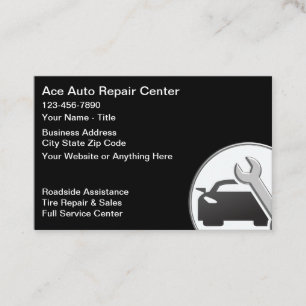 Auto Repair Center Car Mechanic Business Card