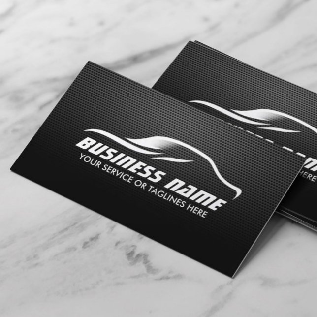 Auto Repair Dark Metal Automotive Business Card (Creator Uploaded)
