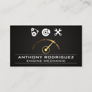 Auto Repair Logos Carbon Fibre Business Card