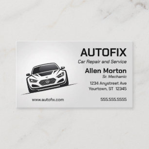 Auto Repair Mechanic Parts Sales Business Card