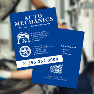 Auto repair professional mobile mechanic service flyer