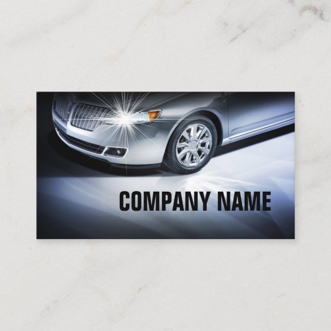 Auto Repair Service Shop Car Details Business Card (Front)