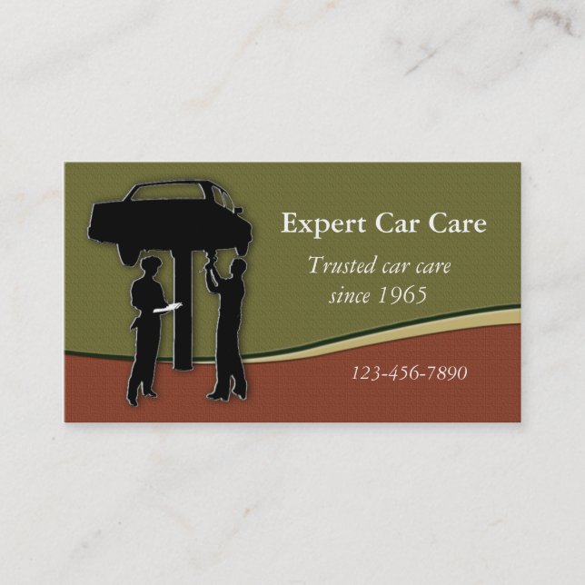 Auto Repair Shop Business Card (Front)