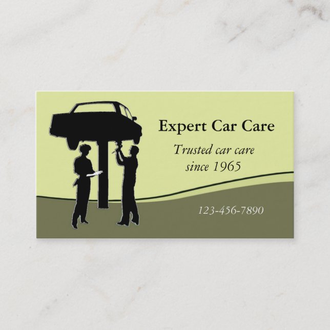 Auto Repair Shop Business Card (Front)