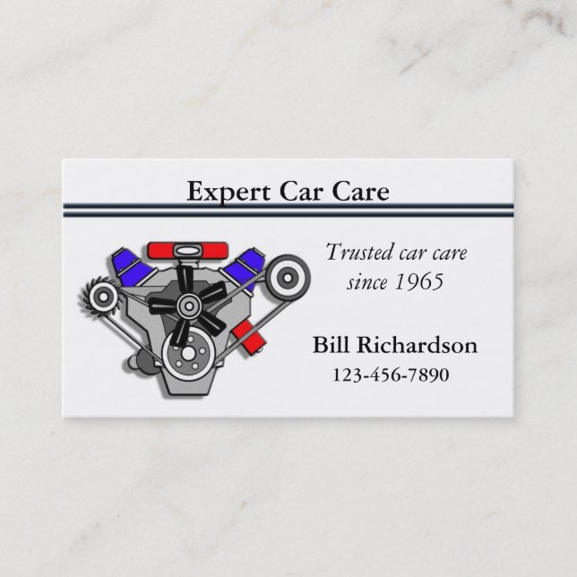Auto Repair Shop Business Card (Front)