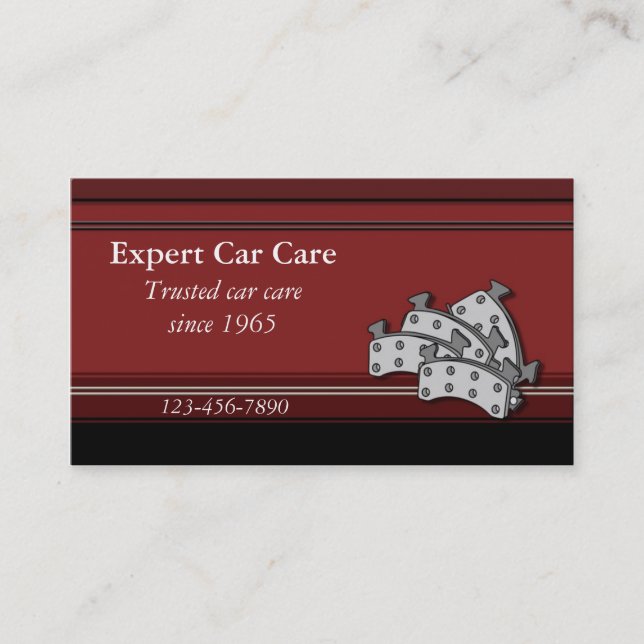 Auto Repair Shop Business Card (Front)