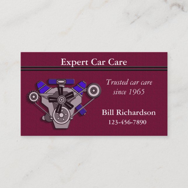 Auto Repair Shop Business Card (Front)