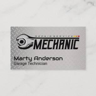 Auto Repair Shop Mechanic Wrench Business Card