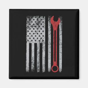 Auto Repairman Car Mechanic Wrench Workshop Tools  Magnet
