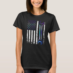 Auto Repairman Car Mechanic Wrench Workshop Tools T-Shirt