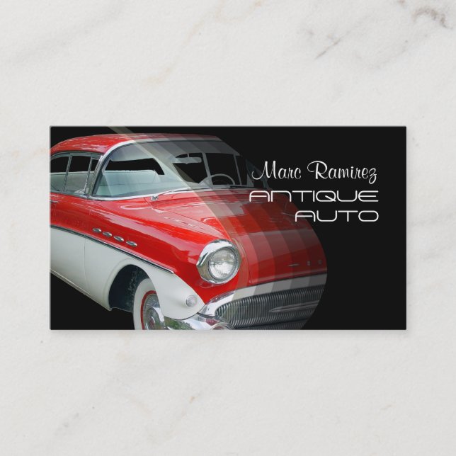 Auto Restoration business cards/1957 buick Card (Front)