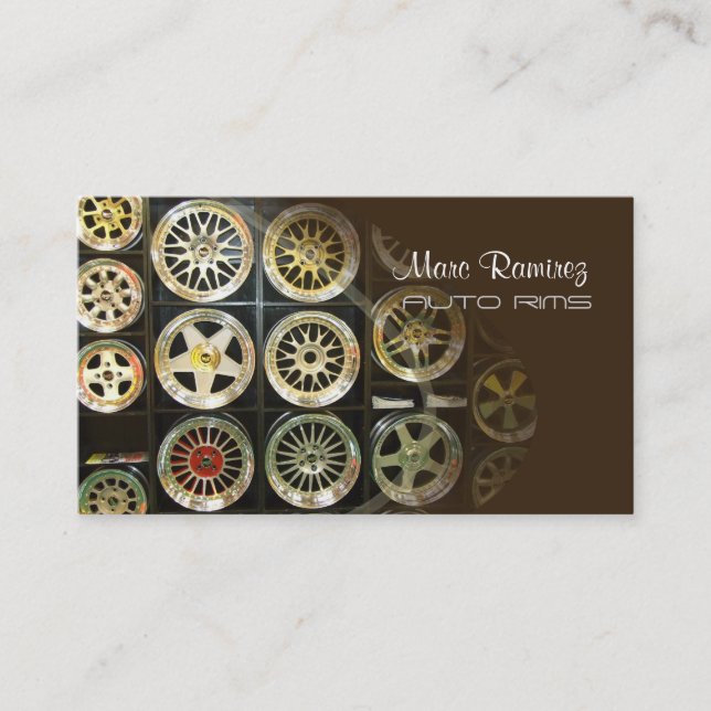 AUTO RIMS, PHOTO business cards (Front)