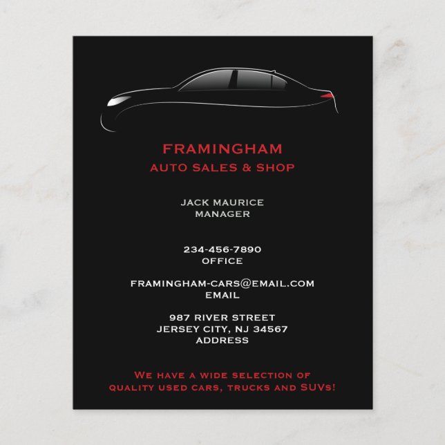 Auto Sale Bold  Flyer (Front)