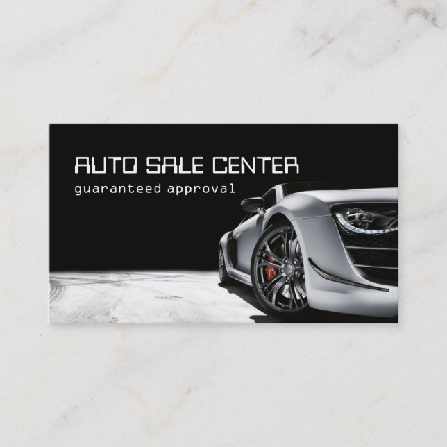 Auto Sale Car Dealership Business Card (Front)