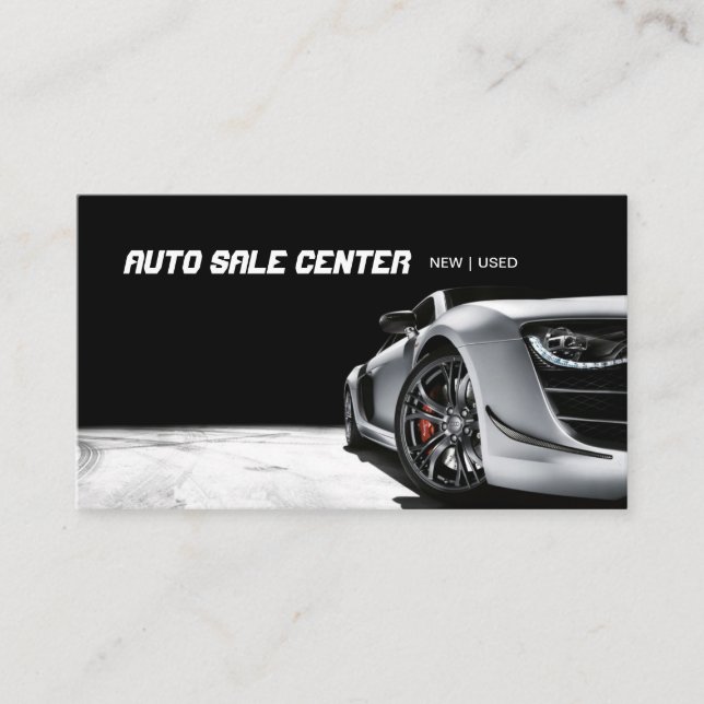 Auto Sale Car Dealership Business Card (Front)