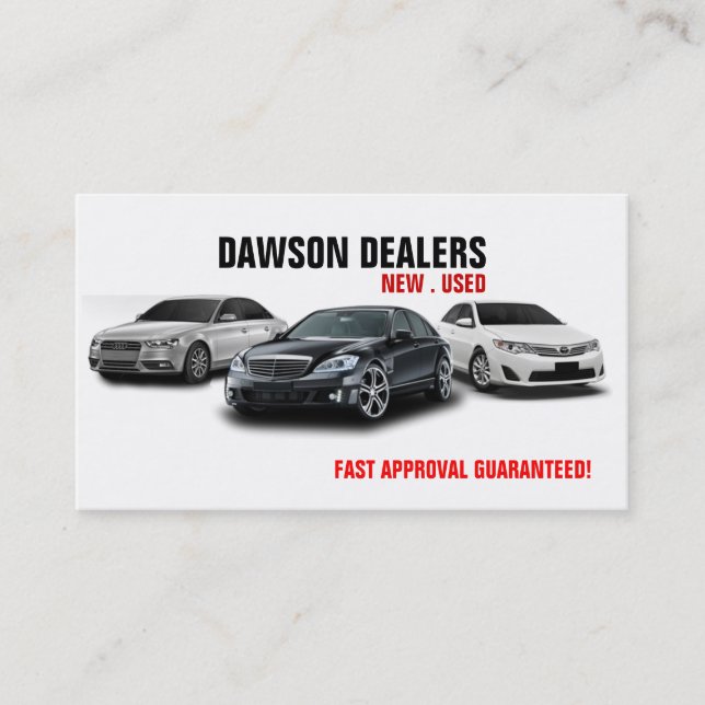 Auto Sale Dealership Cars Business Card (Front)