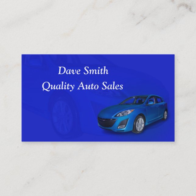 Auto Sales and Service Business Card (Front)