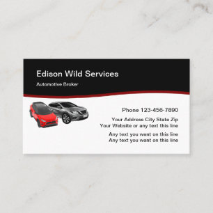 Auto Sales Broker Business Cards