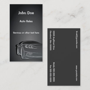 Auto Sales Business Card