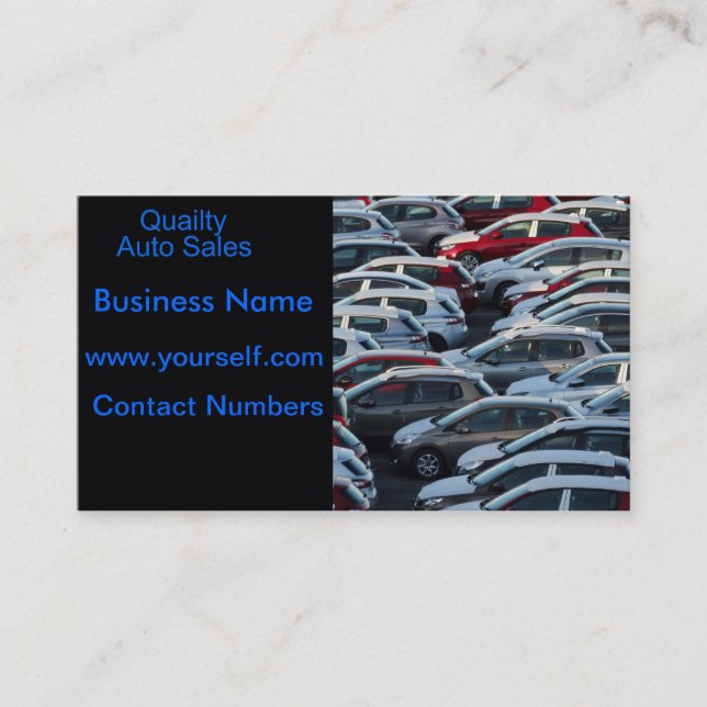 Auto Sales business card (Front)