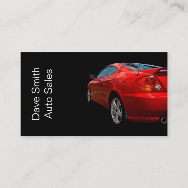 Auto Sales Dealer Business Card (Front)