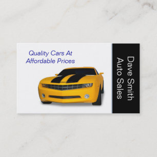 Auto Sales Dealership Business Card