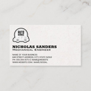 Auto Service   Car Logo Business Card