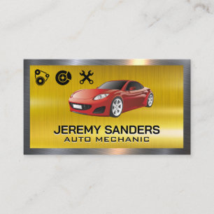 Auto Service Icons   Mechanic Business Card