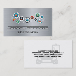 Auto Service Icons   Mechanic Business Card
