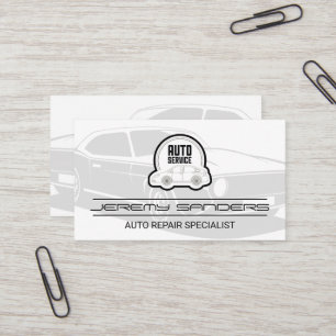 Auto Service Repair Car Logo Business Card