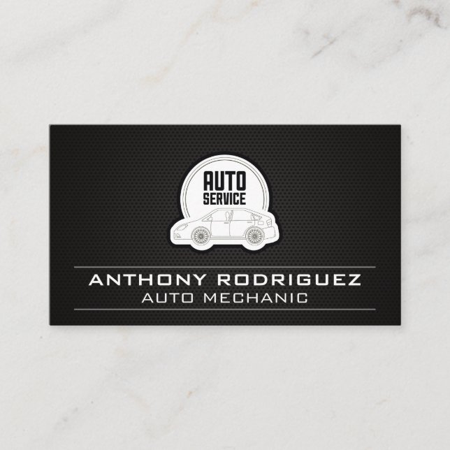 Auto Service |  Repair Logo Business Card (Front)