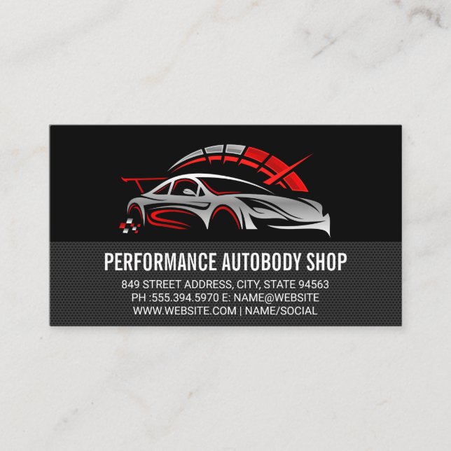 Auto Services Logo | Car | Mechanic Business Card (Front)