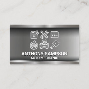 Auto Services Mechanic and Maintenance Business Card